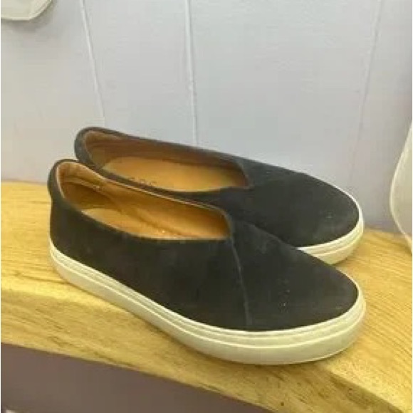 Shoes - Black Slip-On Platform Sneakers
